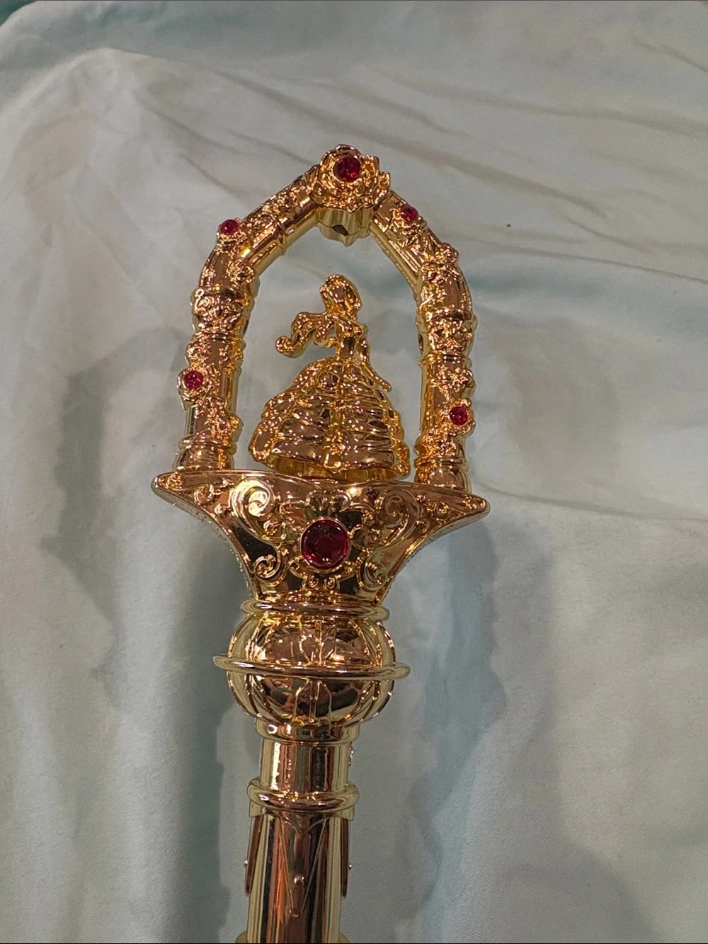 Disney Belle red and gold light up wand
